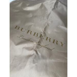 Burberry London England Foldable Garment Bag Tan Logo Full Size Travel 24"x60”